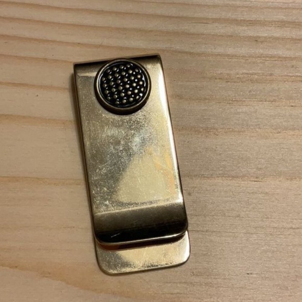 Gold Tone Mens Money Clip